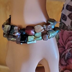 2/$10 Multi Colored Stone Shape Bracelets